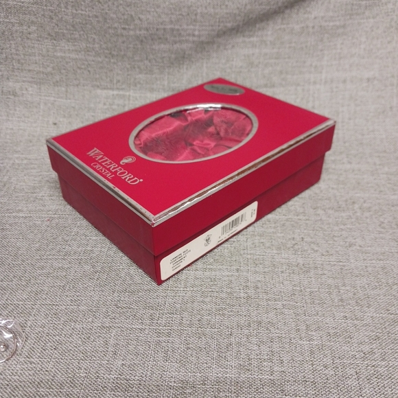 Waterford Crystal 2010 Lismore Red Toasting Flute Ornament With Enhancer NIB - Picture 9 of 11